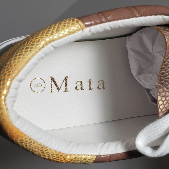 🏅HP🏅Brown & Copper Crocodile Texture Sneakers - Picture 7 of 7